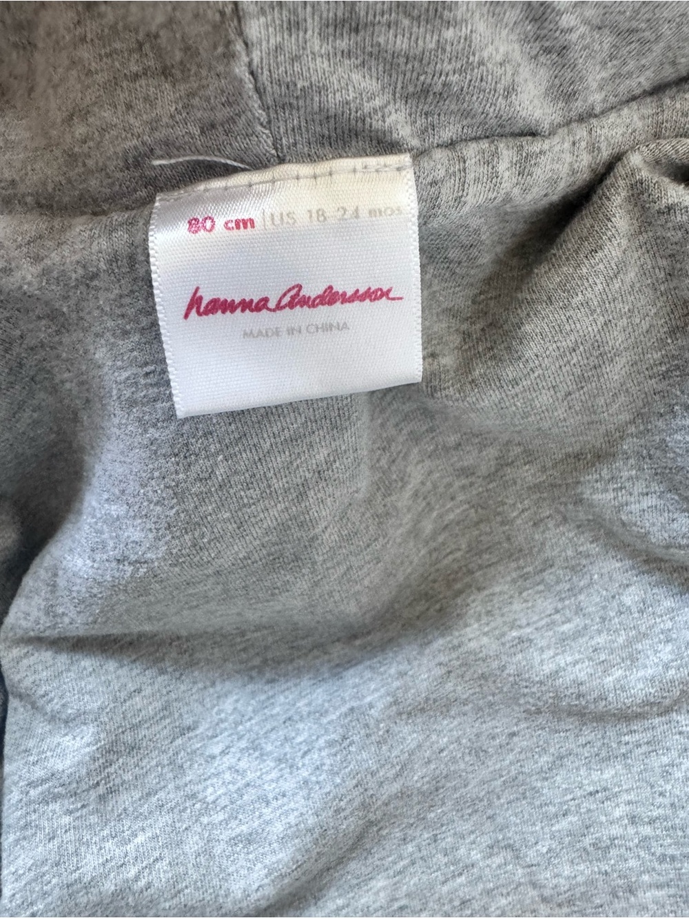 Hanna Andersson unicorn knit colorblock lined cotton button jacket sweatshirt 80 - Picture 4 of 5
